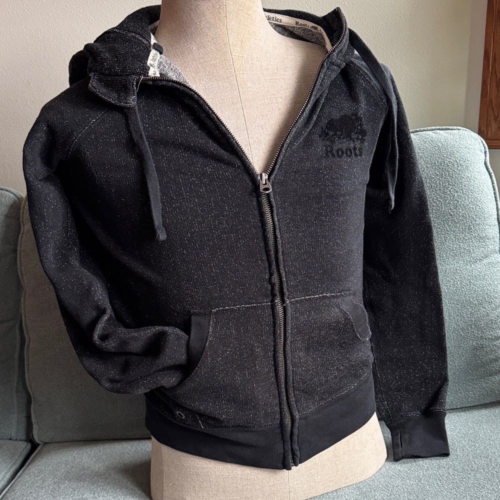 Roots Black Zip-Up Jacket